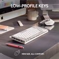 thumbnail image 3 of Logitech MX Mechanical Mini for Mac Wireless Illuminated Keyboard, Low-Profile Performance Switches, Tactile Quiet Keys, Backlit, Bluetooth, USB-C, Apple, iPad - Pale Grey, 3 of 10