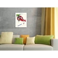 thumbnail image 4 of Ski - Slalom Skiing - Western Airlines - Vintage Airline Travel Poster by Don Weller c.1970 - Japanese Unryu Rice Paper Art Print (Unframed) 18 x 24 in, 4 of 4