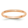 thumbnail image 1 of 14k Rose Gold 2mm Plain Classic Dome Wedding Band Ring Size 5.5, 1 of 2
