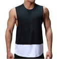 thumbnail image 1 of zfhfof Mens Workout Tank Tops Lightweight Sleeveless Running Gym Muscle Shirts Color Block Summer Tee Top, 1 of 3