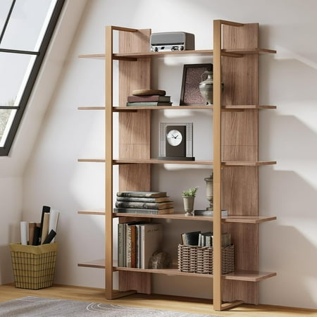 Tribesigns 5-Tier 47 Inches Bookshelf Bookcase Open Bookshelves Etagere Display Office Shelving Unit