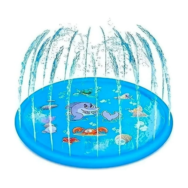 Alfombra acuática con chorros de piscina de 1,7 m de diámetro para niños