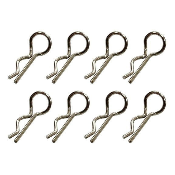 8 Pieces RC Car Pins R Clips Metal Replacement Accessories for 18101pro 16303 1/16 1/18 Scale Model Vehicles