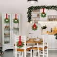 thumbnail image 6 of Guvpev 12 Pcs Mini Christmas Cabinet Wreaths 7.87 Inch with Ribbon, Farmhouse Wreath Decorations for Table Centerpiece, Chair Backs, Wall, Windows, Front Door Holiday Xmas Home Decor(Red Color), 6 of 14