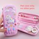 thumbnail image 1 of Caja de lápices bonita de EVA con unicornio 3D, caja de papelería para estudiantes escolares, caja de almacenamiento de lápices para niños, estuche de lápices de gran capacidad de tres capas Tan Jianjun unisex, 1 of 2