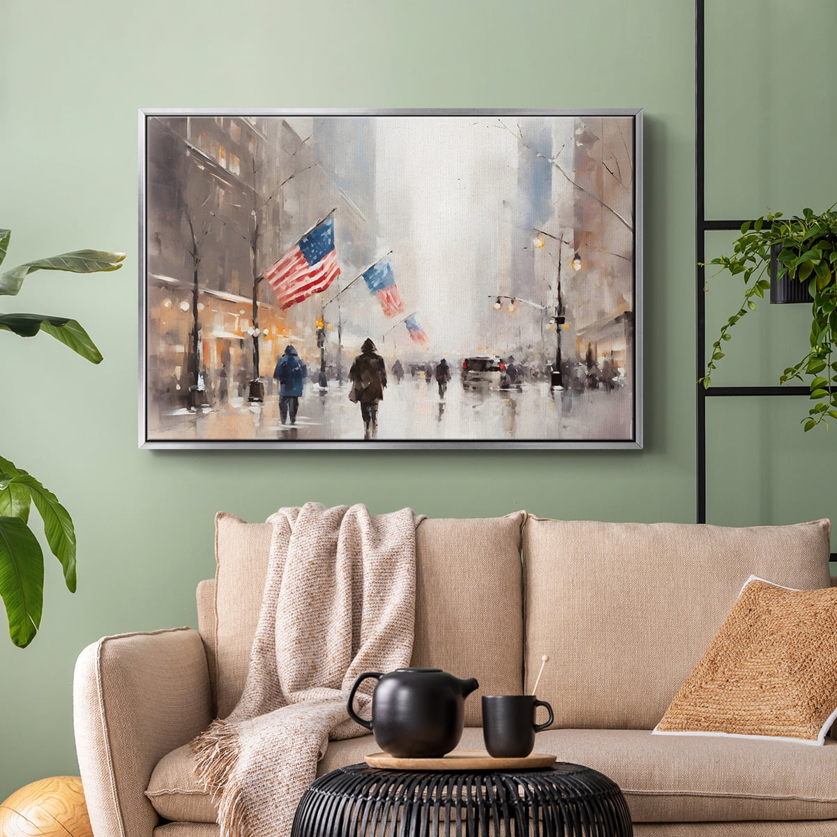 Vintage Landscape-CCXVIII By Wexford Home Framed in Silver Wood Gallery Wrapped Canvas 17 in. x 25 in.