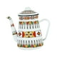 thumbnail image 5 of Cafetera esmaltada, olla de agua con asa, olla de agua caliente floral, tetera de esmalte vintage para cocina, hotel, cocina de inducción Blanco 1.2L mayimx Hervidor de estufa, 5 of 9