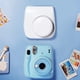 thumbnail image 1 of Bolsas para cámara instantánea Cuero PU para Fujifilm Instax Mini 12/11/9/8 (Blanco), 1 of 5
