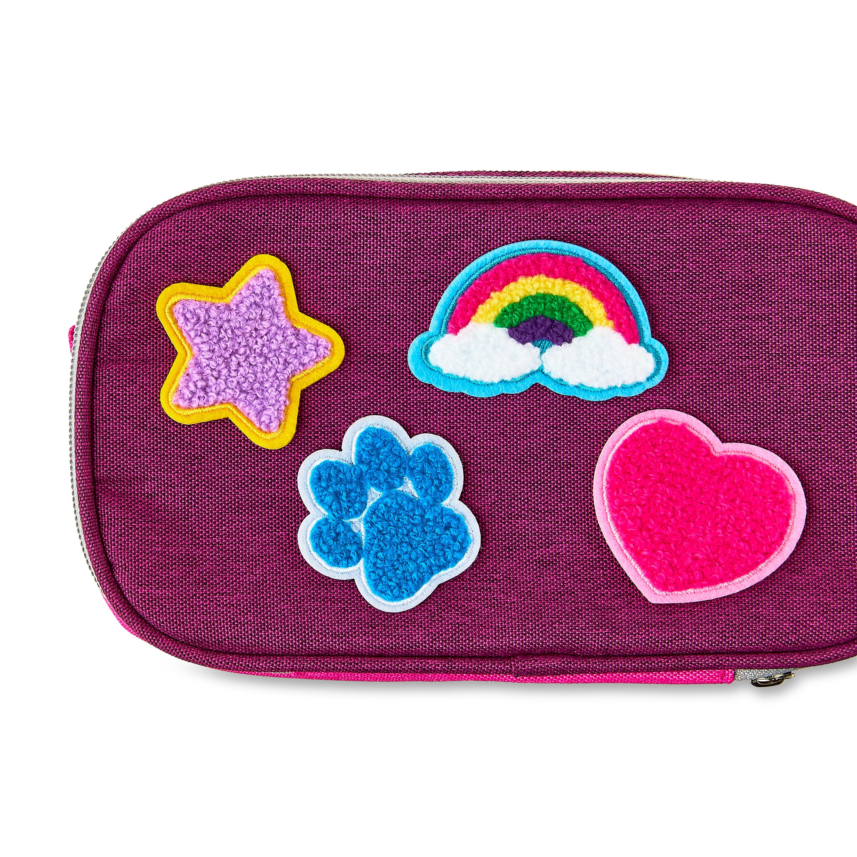 Pen+Gear Chenille Patch Stickers, 4 Count, Star, Rainbow, Paw, Heart, For Backpacks, Lunch Kits and Students