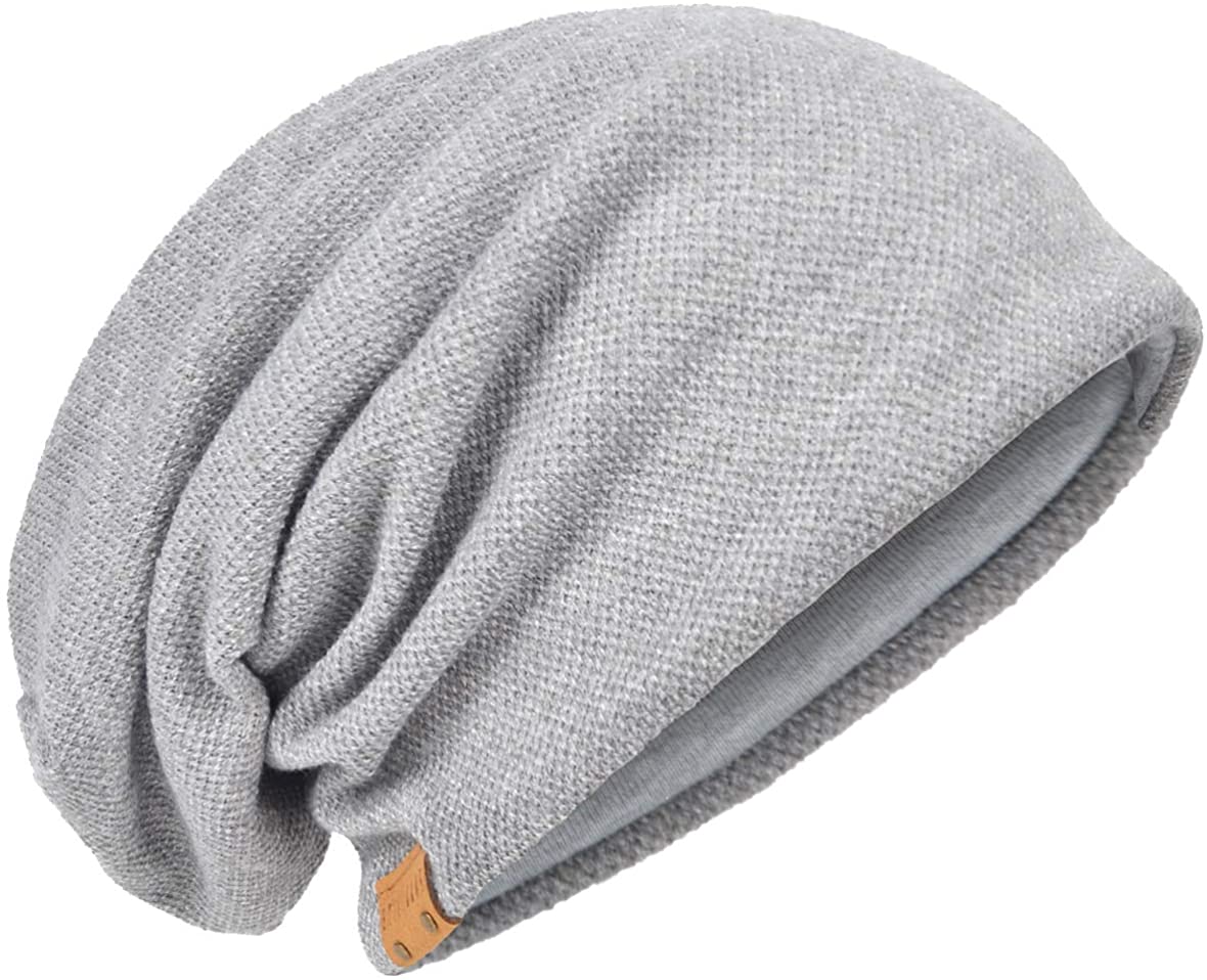 Mens Slouchy Beanie Oversize Knit Skull 