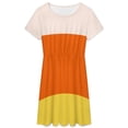 thumbnail image 3 of Candy Corn Pattern Women's Dress Short Sleeve Summer Sundress Summer Women Clothes, 3 of 7