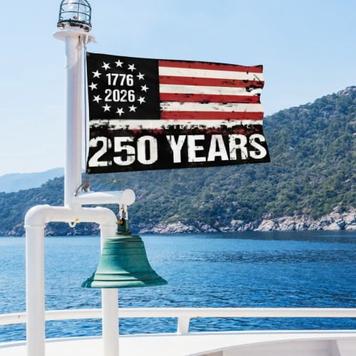USA 250th Anniversary Flag Double-Sided 4x6 Ft American Independence 1776–2026 Celebration Flag 250 Years Birthday Patriotic Banner for Indoor Outdoor Decor