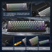 ATTACK SHARK X68 HE Rapid Trigger Keyboard Magnetic Switch 60% Wired 8KHz Magnetic Keyboard With 0.01mm RT Accuracy, Support RT/Snap Tap/DKS/MT/TGL