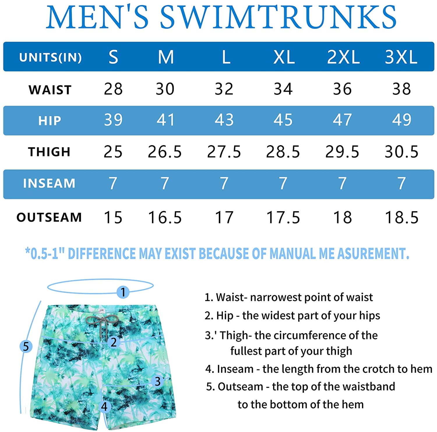 Biwisy Mens Swim Trunks Quick Dry Swim 