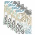 thumbnail image 2 of Brown Coastal Kitchen Towels Set of 4, Teal Grey Sea Coral Starfish Nautical Absorbent Dish Towels for Kitchen, Microfiber Hand Towel, Quick Drying Tea Towel for Cleaning Decorative Dishcloths, 2 of 7