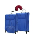 thumbnail image 1 of Skyway Mirage Superlight | 4-Piece Set | 18" Shopper Tote, 24" and 28" Expandable Spinners, Travel Pillow (Maritime Blue), 1 of 5