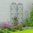 thumbnail image 4 of Gymax 2 Pack Rustproof Metal Garden Trellis 87'' x 20'' Wire Lattice Panel for Patio Green, 4 of 9