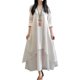 thumbnail image 1 of Nueva moda mujer Casual vestido suelto sólido manga larga Boho largo Maxi vestido Abanopi Blanco/XXL, 1 of 7