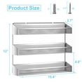 thumbnail image 2 of Bextsrack Wall Mount Spice Storage Rack Room Decor Hanging Shelf for Kitchen Cabinet, Silver, 2 of 7