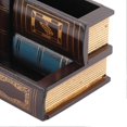 thumbnail image 4 of Retro style wooden pen holder, unique design, premium wood, sturdy, durable, wide application, 4 of 4