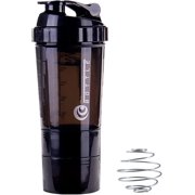 Shaker Bottle 17Floz Shaker Bottle | No Blending Ball or Whisk Needed | Best Portable Pre Workout Whey Protein Drink Shaker Cup | Mixes Cocktails Smoothies Shakes | Dishwasher Safe