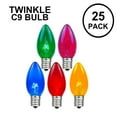 thumbnail image 2 of Novelty Lights Twinkle Multicolor C9 Incandescent Traditional Vintage Christmas Replacement Bulbs 25 Pack, 2 of 3
