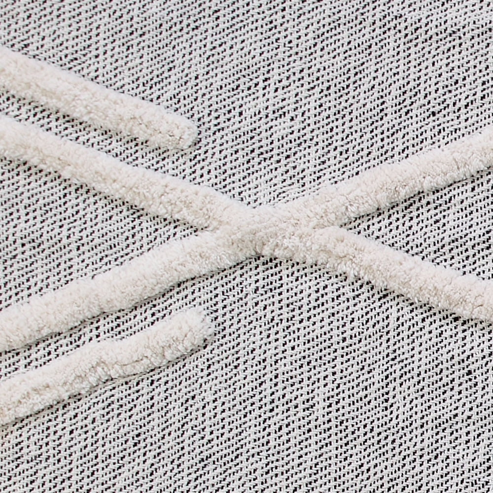 LR Home Ruby Gray/White Diamond Shag Lightweight Cotton Throw Blanket, 50" x 60"