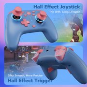 CHENGDAO Wireless Controller for Switch/Switch 2/PC, with Hall Effect Joystick/Trigger, 2 Back Buttons - Blue