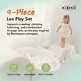 thumbnail image 2 of KIDKII Lux Play Set 9-Piece Firm Foam Climbing and Ball Pit for Toddlers, Beige, 2 of 7