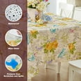 thumbnail image 3 of Newbridge Claudette Yellow Pastel Floral 52 x 52 inch Square Vinyl Flannel Backed Tablecloth, 3 of 7
