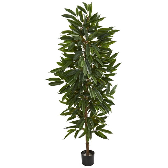 Nearly Natural 6.5' Mango Artificial Tree