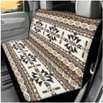 thumbnail image 3 of KUIFORTI Brown Aztec Car Seats Covers Set of 14 with Auto Center Console Armrest Pad Car Headrest Covers Steering Wheel Covers Seat Belt Pads Cars Cup Coasters for Most Cars, 3 of 7