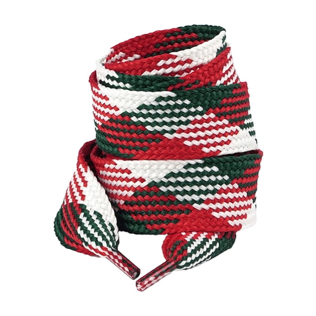Shoe Laces For Sneakers And Boots 47.24 in Long Flat Polyester Holiday Themed Multicolor