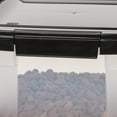thumbnail image 3 of IRIS USA 25 Lbs / 32.5 Qt WeatherPro Airtight Pet Food Storage Container with Removable Casters, for Dog Cat Bird and Other Pet Food Storage Bin, Keep Fresh, Translucent Body, Clear/Black, 3 of 6
