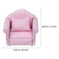 thumbnail image 3 of Weiweiguan 1 Set Mini House Sofa Miniature Sofa Toy Mini Furniture Model with Back Cushion, 3 of 6