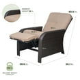 thumbnail image 3 of Hanover Strathmere Steel Outdoor Recliner with Cushions, Tan, 3 of 16