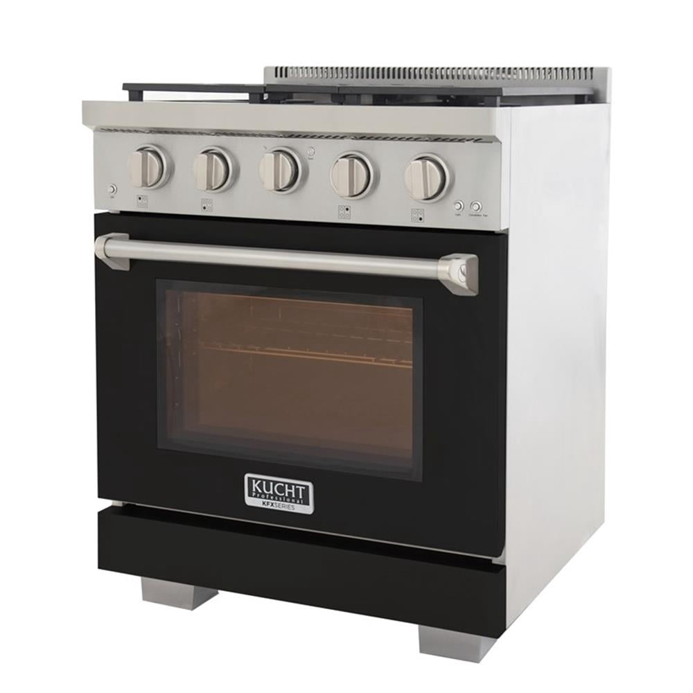 Pemberly Row 30" Propane Gas Range in Black with True Simmer Burners