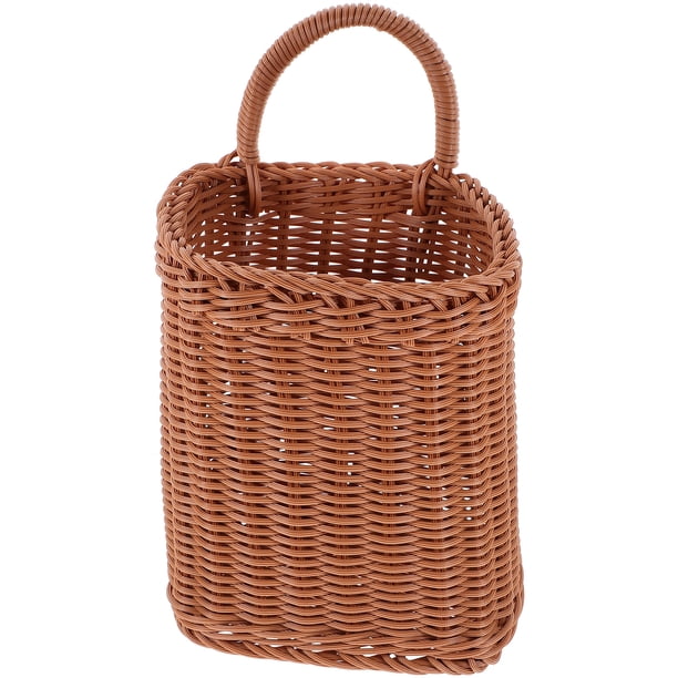 Cesta colgante de frutas, cesta de almacenamiento de verduras, cesta tejida de pared para cocina, sala de estar