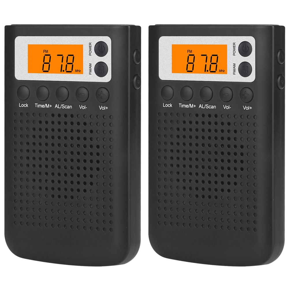 2X FM/AM Radio Digital Mini Portable Stereo Hearing Radio for the
