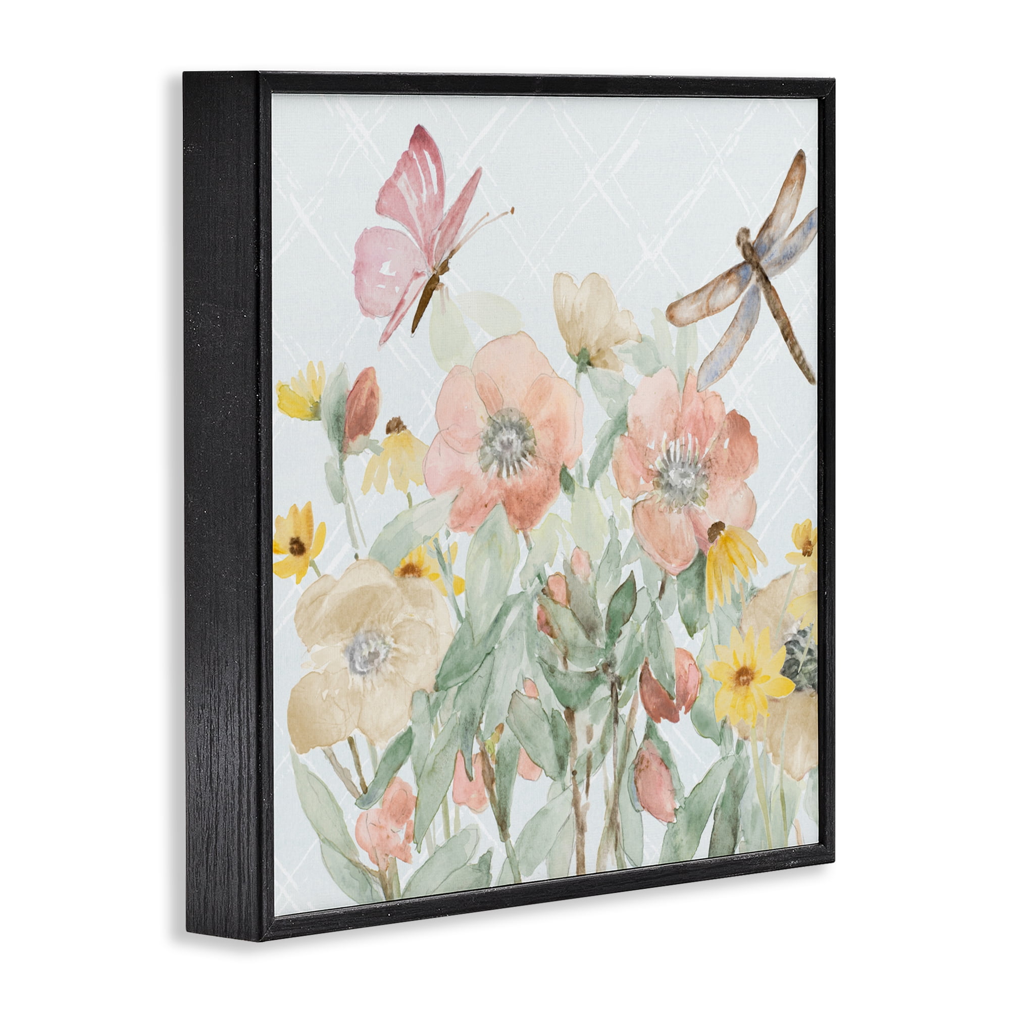 Stupell Industries Garden Joy with Insects Black Framed Giclee Art, design by Lanie Loreth