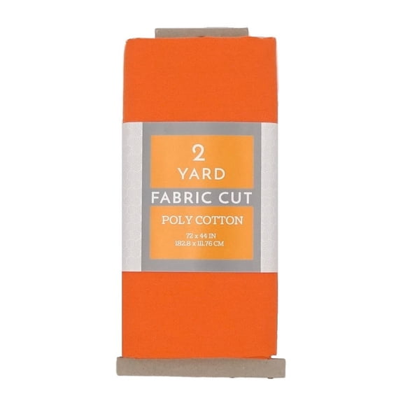 Shason Textile 2 Yard Cut Poly Cotton Fabric, Carrot, 44" Wide for Craft & Quilting Projects