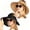Black+khaki, variant on Sun Visor Hats Summer Wide Brim Clip  Beach Adjustable Large Brim Cap Golf Hat for Women