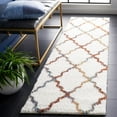 thumbnail image 2 of SAFAVIEH Berber Alastar Abstract Shag Area Rug, 2'3" x 8' Runner, Ivory/Multi, 2 of 8