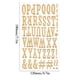 thumbnail image 1 of Pegatinas doradas de letras metálicas – Calcomanías del alfabeto brillantes y esponjosas • Acabado autoadhesivo en relieve • Para diarios, álbumes de recortes, envolventes de regalo, Navidad, 1 of 2
