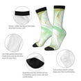 thumbnail image 4 of Honeii Green And Gold Abstract Marble Print Adult Socks,Crew Socks,Casual Calf Socks,Daily Wear Socks for Men & Women, Perfect for Sports, Casual and Everyday Use, 4 of 6