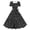 Black Polka Dots, variant on Women'S Fit And Flare Red Floral Dress Short Sleeve Square Neck Belted A-Line Casual Summer Dress