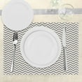thumbnail image 3 of Ambesonne Chevron Place Mats Set of 4, Grey and White Zig Zag, Standard Size, Warm Taupe White, 3 of 6