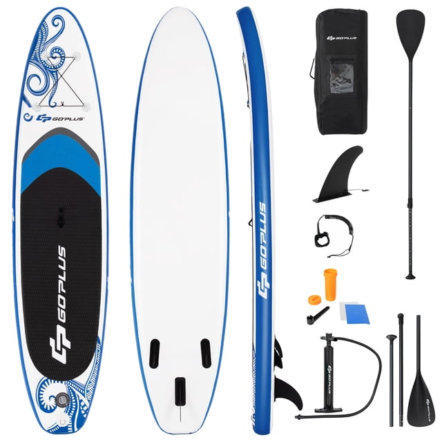 Goplus 11'Inflatable Stand Up Paddle Board SUP W/Carrying Bag Aluminum Paddle