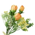 thumbnail image 2 of Artificial Flower Bouquet Wedding Party simulation floral Simulation Floral Decor Home Decoration Fake Flower, Orange, 2 of 9