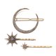 thumbnail image 1 of 3 Unids Mujeres Moda Retro Geométrica Aleación De Metal Horquillas Horquillas Para El Cabello Rhinestone Luna Estrella Copo De Nieve Clip Lateral Pinzas Para El Cabello Pasadores Accesorios Para El Ca, 1 of 5